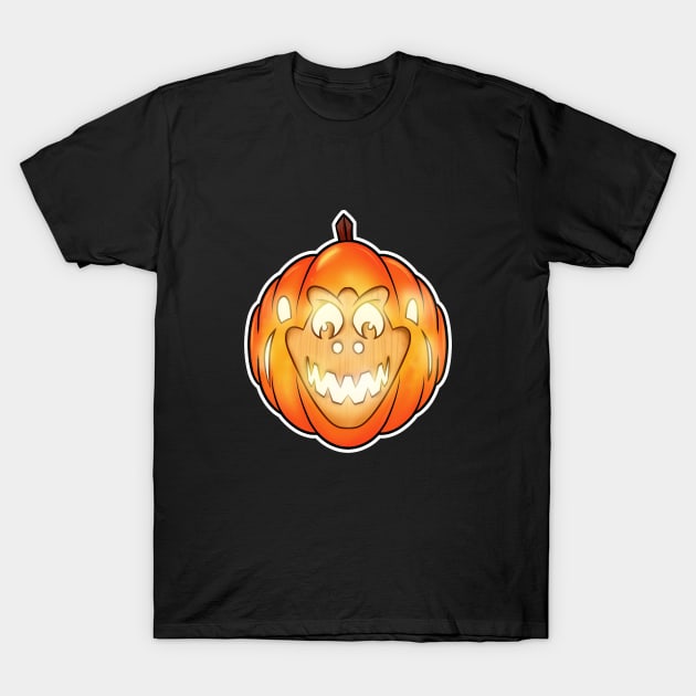 Mr. BaX jack-o-lantern T-Shirt by SilverBaX